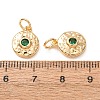 Brass Micro Pave Cubic Zirconia Charms CU-K002-41G-C-3