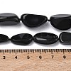 Natural Black Stone Beads Strands G-L650-D01-01-5