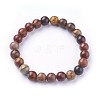 Natural Polychrome Jasper/Picasso Stone/Picasso Jasper Beads Stretch Bracelets BJEW-F380-01-B05-1