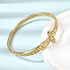 304 Stainless Steel Crystal Rhinestone Religion Cross Hinged Cuff Bangles for Women SA-CBA61B8-13G-2