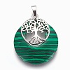 Synthetic Malachite Pendants G-F573-C01-2