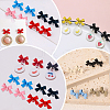40Pcs 2 Colors Alloy Stud Earring Findings EJEW-SP0001-23-7