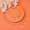 Brass Charm Bracelet & Pendant Necklace Sets SJEW-SZ0001-007G-3