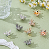 8Pcs 4 Colors Alloy Rhinestone Beads FIND-ME0002-80-4