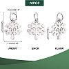 Unicraftale 10Pcs Eco-Friendly 316 Surgical Stainless Steel Micro Pave Clear Cubic Zirconia Charms RB-UN0001-05P-5