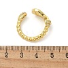 Brass Micro Pave Clear Cubic Zirconia Cuff Rings RJEW-U037-01G-5