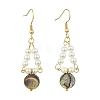 Paua Shell Dangle Earrings EJEW-JE07179-3