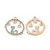 Alloy Enamel Pendants ENAM-M052-04G-D-1