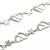 Tarnish Resistant 201 Stainless Steel Link Chains CHS-F015-08P-01-1