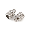 Tarnish Resistant 201 Stainless Steel Cord Ends STAS-R063-27-4