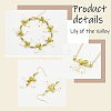 ANATTASOUL Plastic Pearl Beaded Flower of Life Dangle Earrings & Link Chain Bracelet & Pendant Necklace SJEW-AN0001-19-3