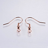 Brass Earring Hooks X-KK-F737-42RG-RS-1