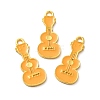 Rack Plating Alloy Enamel Pendants ENAM-F146-04G-3