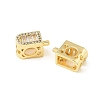 Brass Micro Pave Clear Cubic Zirconia European Beads CU-CBA9CBD-08G-2