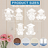 MAYJOYDIY US 1 Set Graduation Theme PET Hollow Out Drawing Painting Stencils DIY-MA0004-62A-4