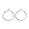 Non-Tarnish Ring 304 Stainless Steel Hoop Earrings for Women Men EJEW-B049-02C-P-1