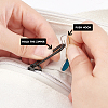 DIY Sparkling Flat Round Key Chain Making Kit DIY-BC0004-70-4