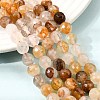 Natural Yellow Hematoid Quartz Beads Strands X-G-I003-8mm-04-5