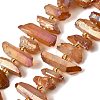 Electroplate Natural Quartz Crystal Beads Strands G-F800-B09-1