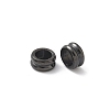 Ion Plating(IP) 304 Stainless Steel Grooved Beads STAS-WH0055-04EB-1
