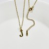 304 Stainless Steel Letter Pendant Necklaces NJEW-WH0027-26J-G-1