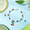 9Pcs Fruit Theme Alloy Enamel Charm Bracelets BJEW-MZ00206-09-1