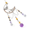 Alloy Bat Spider & Iron Moon Suncatcher HJEW-TA00493-2