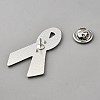 Awareness Ribbon Theme Enamel Pins JEWB-WH0026-60B-2