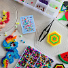 6Pcs 6 Colors ABS Plastic DIY Melty Beads Fuse Beads Tray DIY-DC0004-16-6
