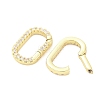 Brass Micro Pave Cubic Zirconia Spring Gate Rings KK-D325-01G-2
