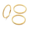 3Pcs Ion Plating(IP) 304 Stainless Steel Plain Band Rings Set RJEW-K244-02G-1