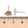 Tarnish Resistant Earring Cabochon Settings 304 Stainless Steel Ear Studs Blank Settings STAS-Q170-12-3