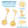 Unicraftale 36Pcs 3 Style 201 Stainless Steel Flat Round Stud Earring Findings STAS-UN0052-41-5