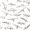 80Pcs 8 Styles Alloy Heartbeat Links Connectors Charms FIND-FS0004-72-3