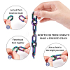 100Pcs 2 Style Acrylic Linking Rings OACR-PH0001-68-7