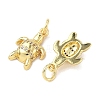 Brass Micro Pave Cubic Zirconia Pendants KK-I355-01G-02-2
