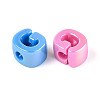 UV Plating Opaque Acrylic European Beads OACR-M027-03G-3