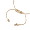 ABS Plastic Imitation Pearl & Alloy Bead Braided Bracelets for Women BJEW-JB12517-4