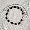 Bohemian Style Alloy Rhinestone Rectangle Link Chain Waist Belly Chains FS-WGF667A-02-1