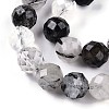 Natural Tourmalinated Quartz Beads Strands G-S345-8mm-30-4