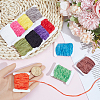 12Pcs 12 Colors Polyester Chenille Yarn Roll OCOR-SP0001-36-3