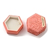 Embossed Hexagon Plastic Pendant Necklace Storage Boxes CON-P020-B02-3
