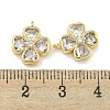 Brass with Clear Cubic Zirconia Charms KK-Q820-23G-3