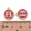 Golden Plated Alloy Enamel Charms X-ENAM-S118-08H-3