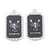 Alloy Twelve Constellations Series Big Pendants PALLOY-O107-01P-08-1