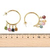 Natural Multicolor Tourmaline  Stud Tassel Earring EJEW-JE07221-5