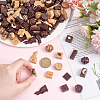 Olycraft 112Pcs 14 Styles Chocolate Opaque Resin Decoden Cabochons RESI-OC0001-53-3