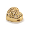 Rack Plating Brass Micro Pave Cubic Zirconia Beads KK-C074-66G-02-2