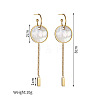 304 Stainless Steel Natural Shell Stud Earrings WG6211B-01-5
