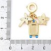 Rack Plating Brass Cubic Zirconia Summer European Dangle Charms KK-P287-01B-G-3